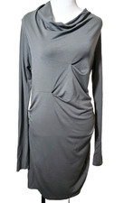 BRUNELLO CUCINELLI Italia Donna 6 ABITO Designer Avant Garde *difetti* Lana Grigio