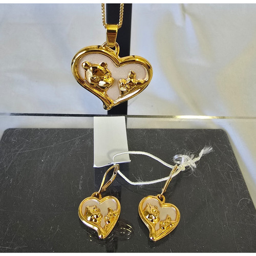 Collana orecchini pendenti - e,