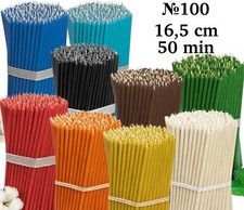 Candele Diveevo №100 L: 16,5 cm pura cera d'api candele sottili da chiesa colorate