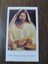 Gesù consacra il Pane Eucaristico, Holy Card, Paco 39, Preg. Giovanni Paolo II
