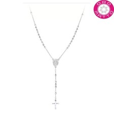 Collana Rosario Donna Acciaio Inossidabile Regolabile 20-28 cm Pendente