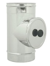 TUBO A T ACCIAIO INOX CON