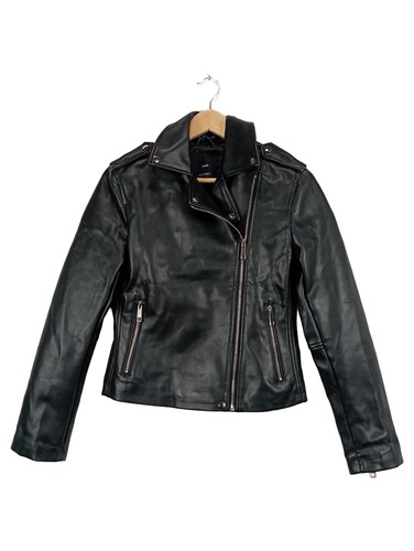 Mango giacca pelle donna nera - mango,