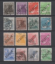 Berlino 1948 Mi 1-16 usato compreso errore targa (10 III)