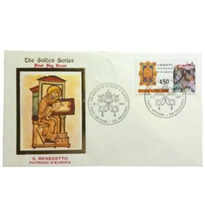 The Golden Series 228 Ersttagsbrief Sankt Benedikt von Nursia Vatikan 21.03.1980