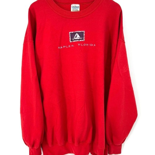 Felpa rossa vintage napoli - vintage,