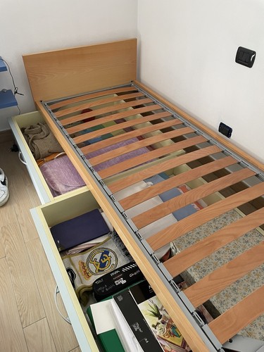 Letto singolo con cassetti - singolo,