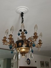 Lampadario Antico Bronzo 