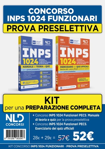 Libri kit concorso inps 1695 - libri,