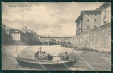 Firenze Città Ponte Vecchio Barca cartolina WX0657