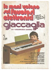 Pubblicità 1973 Giaccaglia organo elettronico modello 2001