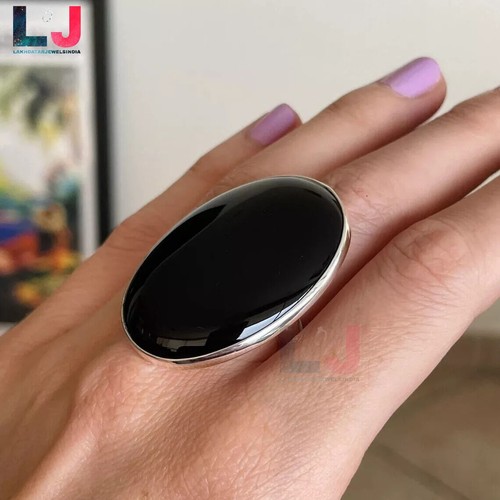 Grande anello onice - , nera