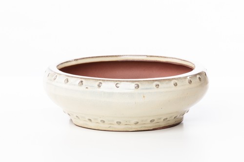 Vaso bonsai smaltato tondo - , cm