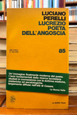Luciano Perelli - Lucrezio poeta dell'angoscia - La Nuova Italia - 1969