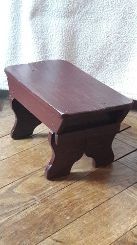 Antico sgabello poggiapiedi - antico,