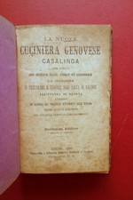 La Nuova Cuciniera Genovese Casalinga Cucina Bellarti e Appiotti Torino 1893