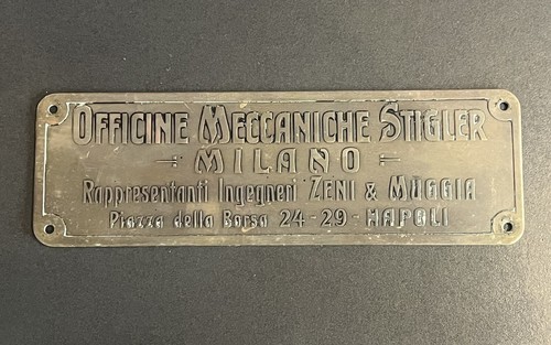 Targa pubblicitaria officine - targa,