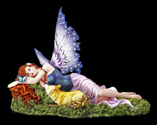 Statua elfo foxy sdraiata - elfo,