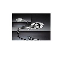 F062/SX/S Specchietto Rizoma "Diablo" sinistro alluminio lucidato attacco univ