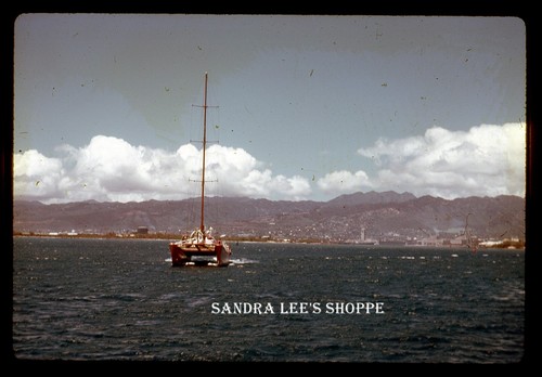 1961 slide catamaran boat - catamaran,