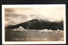 ALASKA SCENIC COAST * ICEBERG AL LARGO DELLA COSTA DELL'ALASKA * RPPC vintage non spedito