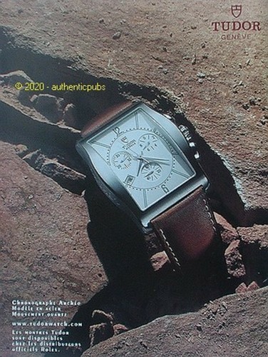 Publicite tudor chronographe - tudor,