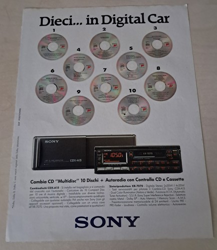 Pubblicità sony cambiadischi - sony,