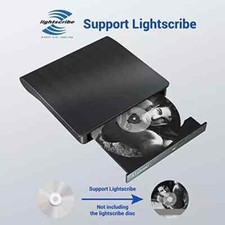Masterizzatore CD/DVD esterno USB 3.0 Lightscribe Label Writer HP Dell Lenovo Mac/PC