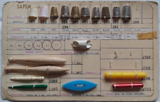 Campionario Cartella Tabella Antica Merceria SAPEM Milano Ditali Salvadita ..