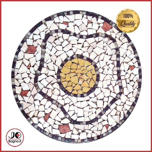 Rosone mosaico tondo fatto - rosone, a
