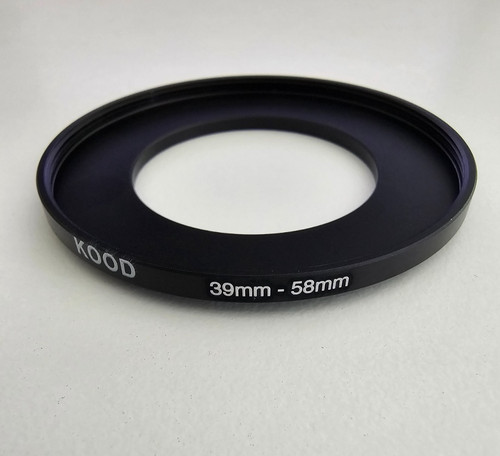 Step adattatore 39mm 58mm - up, 39mm-58mm