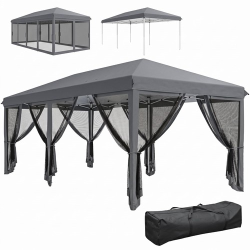 Outsunny gazebo pieghevole 6x3 - outsunny,