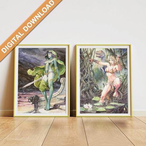 Set illustrazioni milo manara - set,