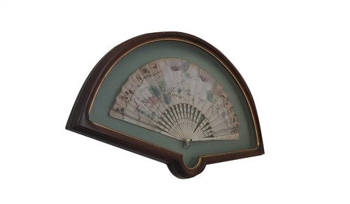 Antico ventaglio con cornice - antico,