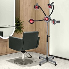 Lampada Termica Infrarossi 750W 5 Teste Salone, Regolazione Altezza Styling Asciugatrice Perming