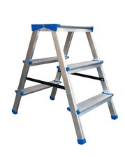 SVELT, Scaletta-Sgabello in alluminio a 2 tronchi di salita, MODELLO BOBO PLUS 3