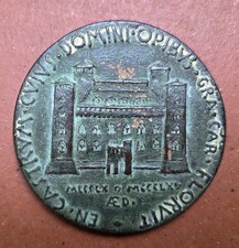 Medaglia Castello Di Pavia In Bronzo Fuso Diam. 63 mm 1960 Rarità R Emilo Testa 