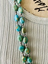 Collana di perle di turchese e