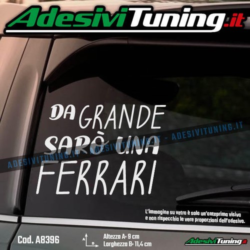 Adesivo grande sarò - adesivo, una