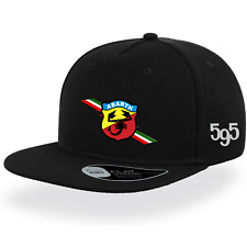 Berretto Uomo Motorsport Abarth 595 Visiera Piatta Cappellino Nero Regalo Uomo