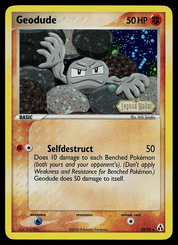 Carta pokemon geodude - geodude, legend