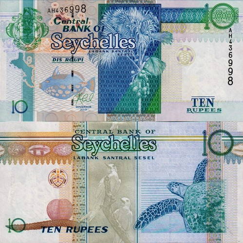 Seychelles rupees 2013 - 10,