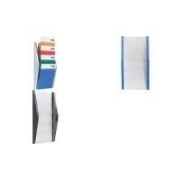 Porta di brochure da parete elitica, Din A4 High, 4 compartimenti, pannelli late