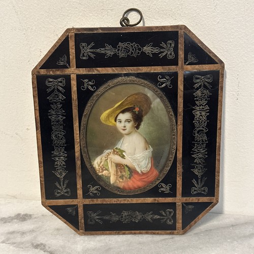 Antico ritratto miniatura - in,