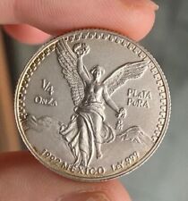 MESSICO 1/4 ONCIA OZ 1992 ARGENTO SILVER PURO 999/1000 BRILLIANT FIOR DI CONIO