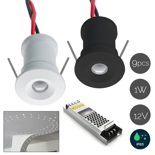 Kit 9pcs mini faretto ip65 - mini, led
