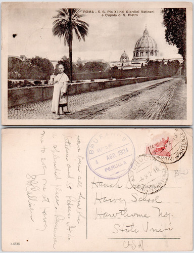 Cartolina italia roma pio - italia,