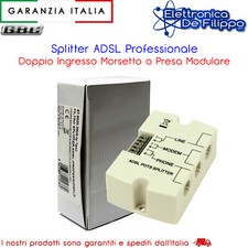 Splitter ADSL Professionale Doppio Ingresso Morsetto o Presa Modulare