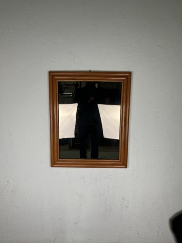 Specchio parete legno - , vimini