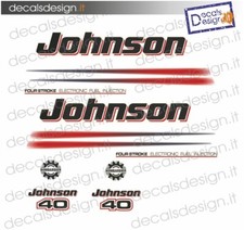 Adesivi motore marino fuoribordo Johnson 40  cv four stroke efi gommone barca